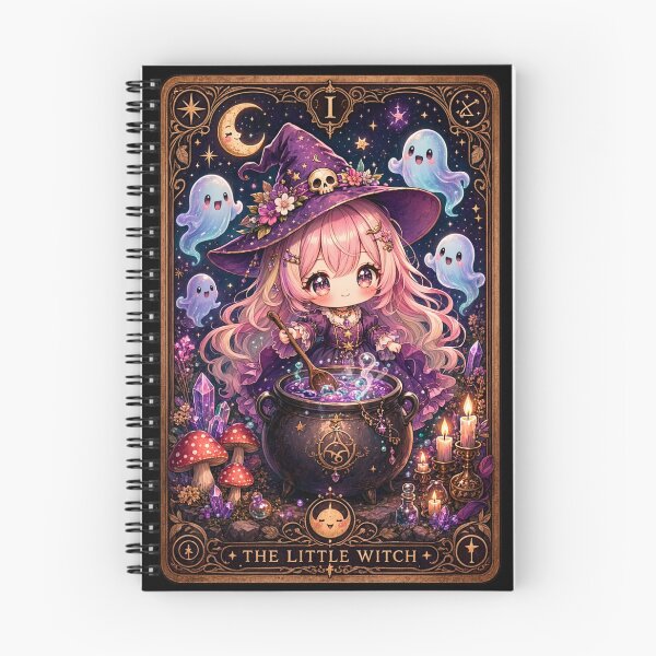 Item preview, The Little Witch Tarot Card Cute Witch Cauldron Fantasy designed and sold by CF_VintageDesign.