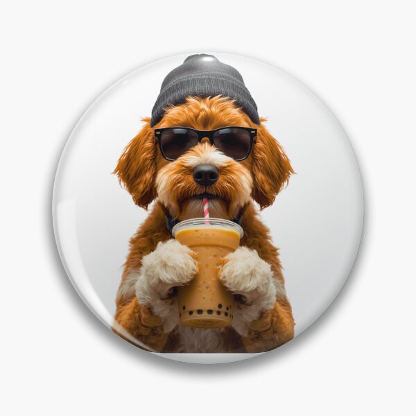 Item preview, Hipster Bernedoodle Drinking Boba Tea | Cute Dog Lover Bubble Tea Design designed and sold by Fredster1966.