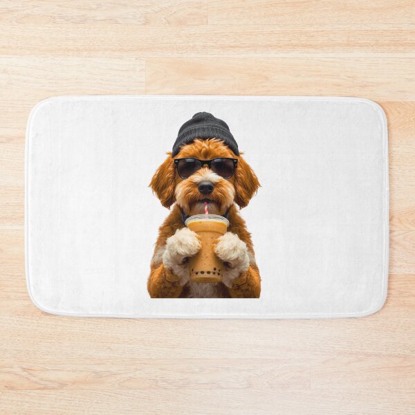Item preview, Hipster Bernedoodle Drinking Boba Tea | Cute Dog Lover Bubble Tea Design designed and sold by Fredster1966.
