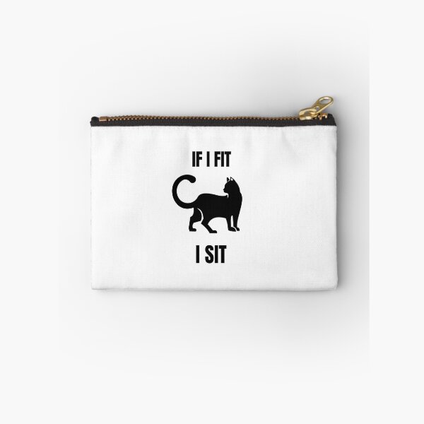 Item preview, If I Fit I Sit Funny Cat Shirt | Cute Cat Lover Quote Sticker designed and sold by Savage Cat Quotes.