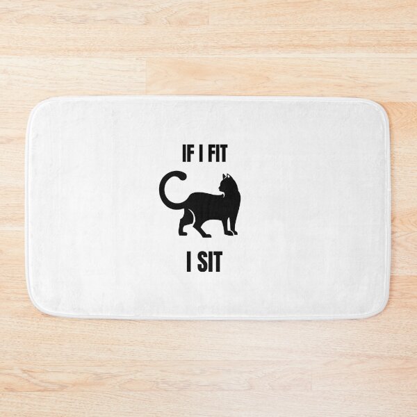 Item preview, If I Fit I Sit Funny Cat Shirt | Cute Cat Lover Quote Sticker designed and sold by Savage Cat Quotes.