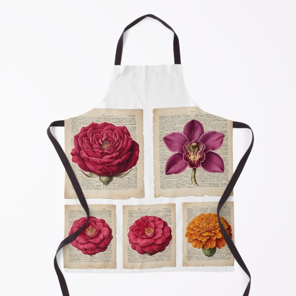 Item preview, Vintage Floral Book Page Collection designed and sold by Bio Tech Art.
