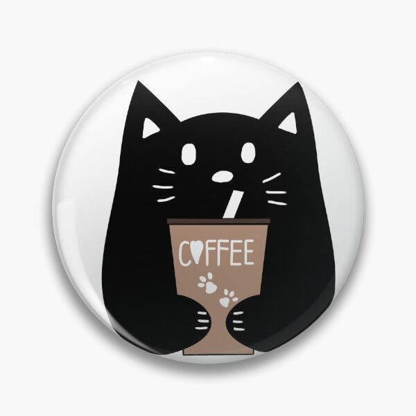 Item preview, Cute cat drinking coffee  designed and sold by Min659.