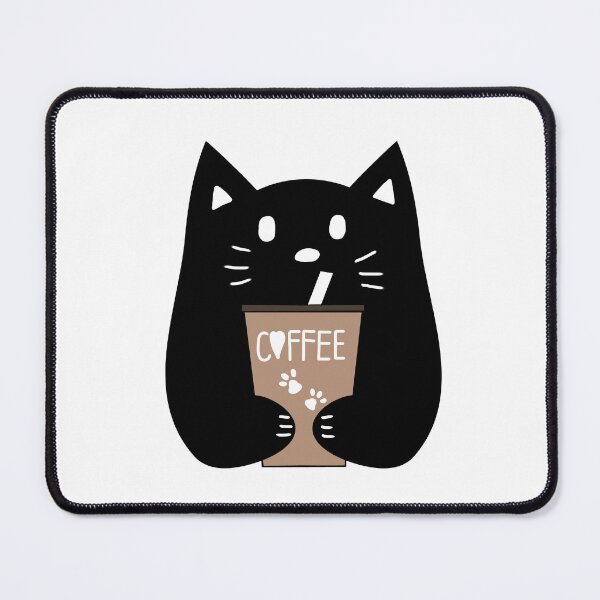 Item preview, Cute cat drinking coffee designed and sold by Min659.