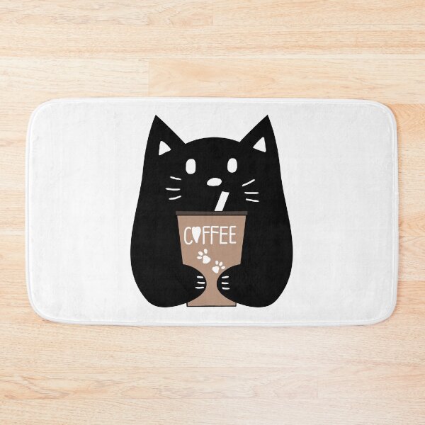 Item preview, Cute cat drinking coffee  designed and sold by Min659.