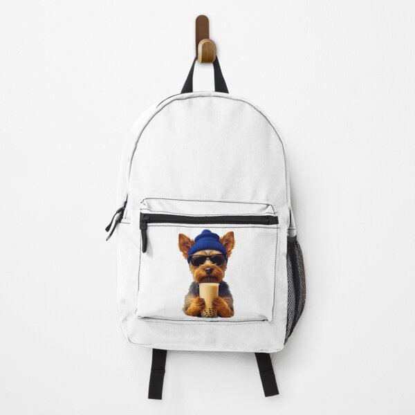 Item preview, Hipster Yorkshire Terrier Drinking Boba Tea | Cute Yorkie Dog Lover Design designed and sold by Fredster1966.