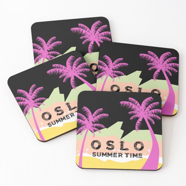 Item preview, Retro Oslo Summer Time Tropical Synthwave Sunset designed and sold by UTkiKK.
