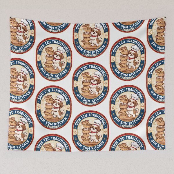 Item preview, Shih Tzu Traditional Dim Sum Kitchen Bamboo Steamer Dumpling designed and sold by PictoVibe.