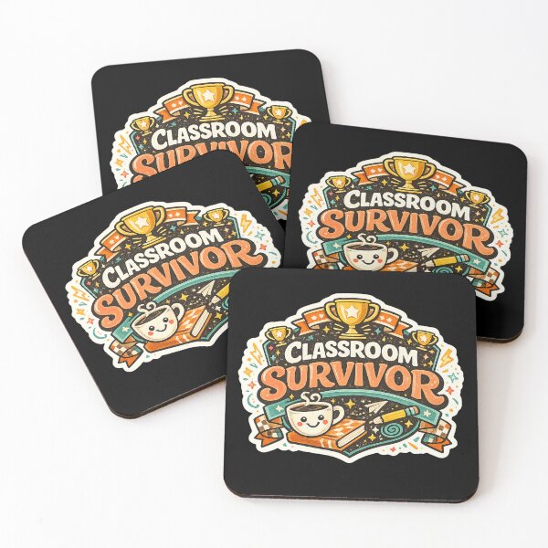 Item preview, Classroom Survivor Funny Teacher Sticker | Retro School Humor designed and sold by FestivityFinds.