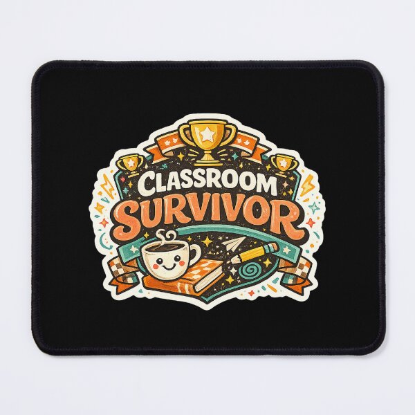 Item preview, Classroom Survivor Funny Teacher Sticker | Retro School Humor designed and sold by FestivityFinds.