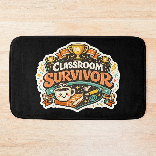 Item preview, Classroom Survivor Funny Teacher Sticker | Retro School Humor designed and sold by FestivityFinds.