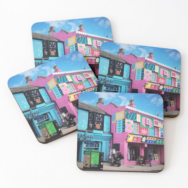 Item preview, Colorful Shops on a Sunny Day designed and sold by Karinouthuys.