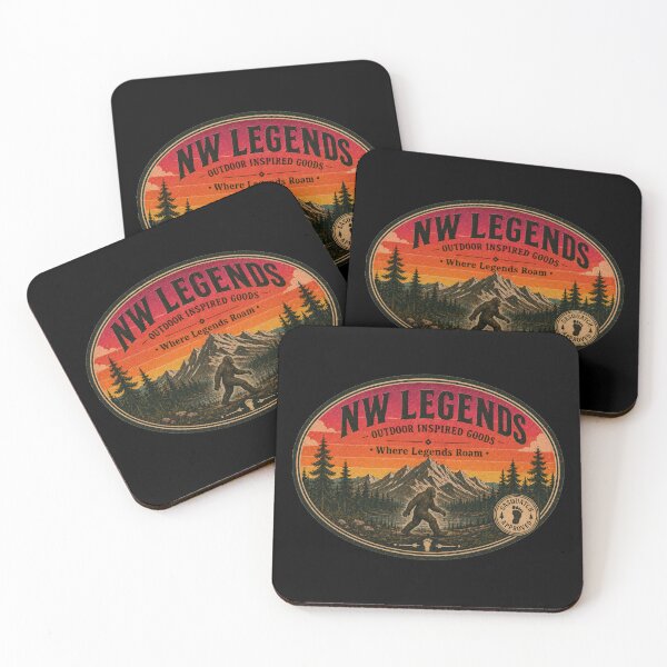 Artikelvorschau, NW Legends – Wo Legenden umherstreifen Retro Sasquatch Outdoor-Abzeichen entworfen und verkauft von Swanny's Custom T-shirt and Gift Designs.