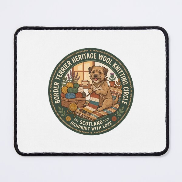Item preview, Border Terrier Heritage Wool Knitting Circle Needle Yarn designed and sold by PictoVibe.