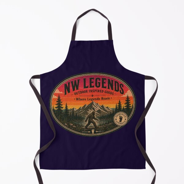 Item preview, NW Legends – Where Legends Roam Retro Sasquatch Outdoor Badge designed and sold by Swanny's Custom T-shirt and Gift Designs.