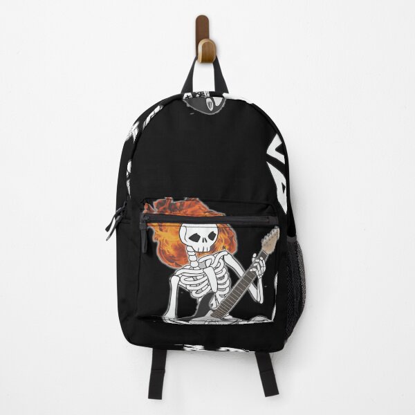 Item preview, Skeleton Guitarist With Flaming Skull designed and sold by oshada-121.
