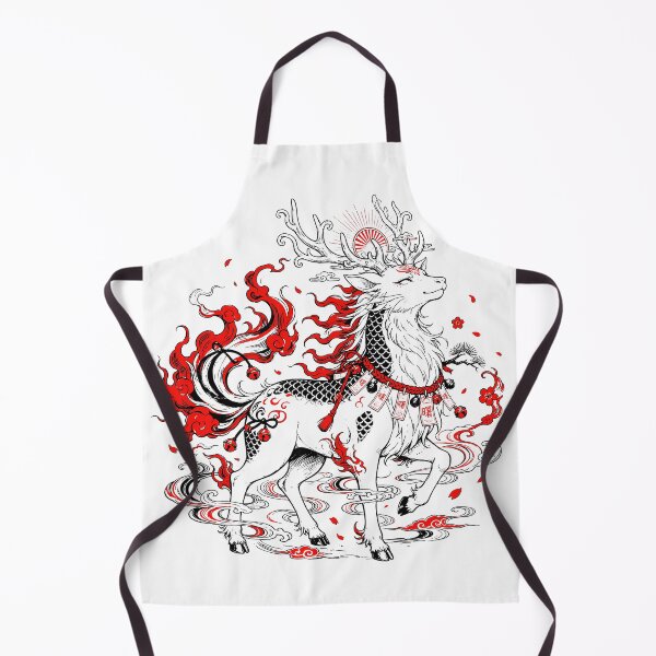 Item preview, Japanese Kirin Tattoo – Mythical Red and White Deer Irezumi designed and sold by Tsuiho_art.