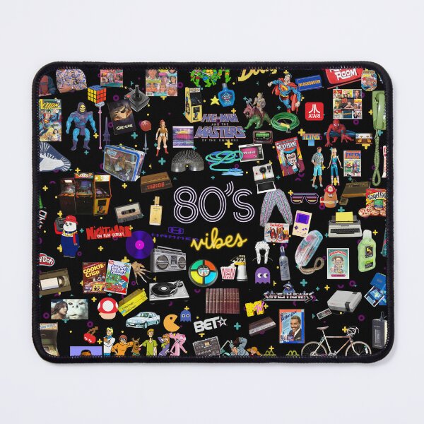 Item preview, 80's Vibes Ultimate Nostalgia Collage – Retro 1980s Pop Culture Wall Art designed and sold by ICANTWithoutCOFFEE.