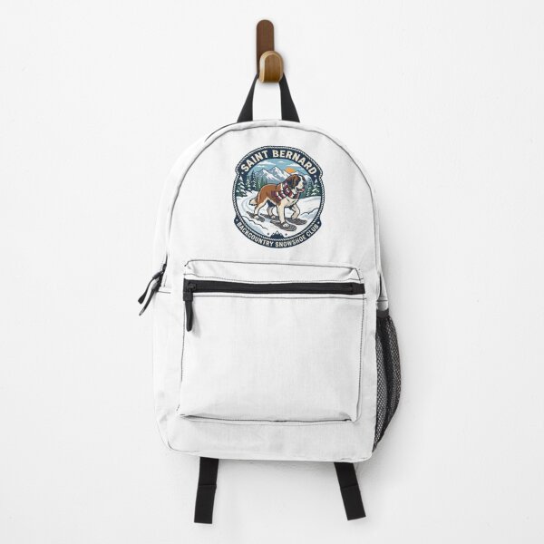 Item preview, Saint Bernard Backcountry Snowshoe Club Winter Forest Trail designed and sold by PictoVibe.