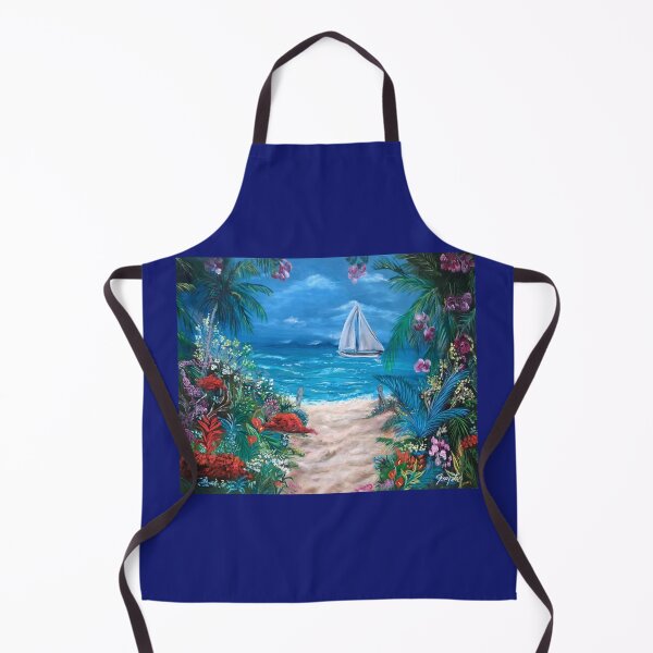 Item preview, Sailboat Passing the Tropical Sandy Beach designed and sold by jennyleeandjim.