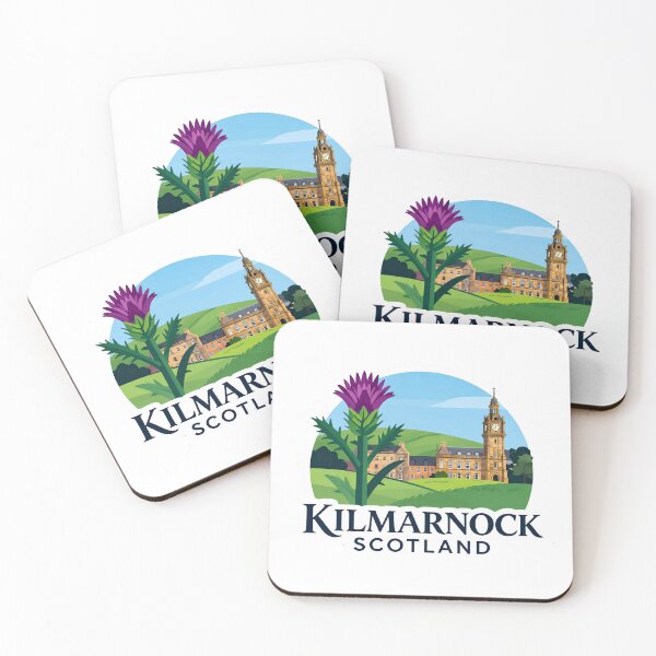 Item preview, Kilmarnock Scotland Travel Sticker | Scottish Thistle Landmark Vinyl Decal | Scotland Souvenir Sticker | Retro Travel Design designed and sold by FUSION STUDIO.