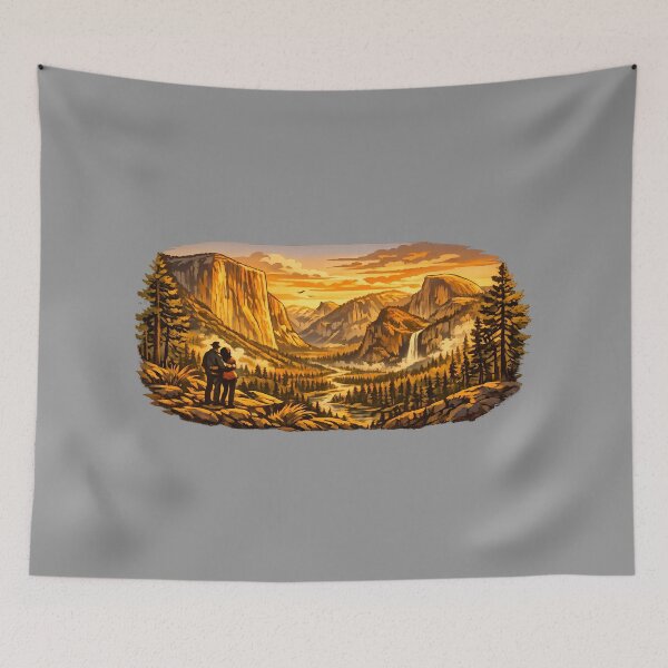 Item preview, Adventure Together Yosemite Valley Adventure Couple Tee designed and sold by KristenosNehk.