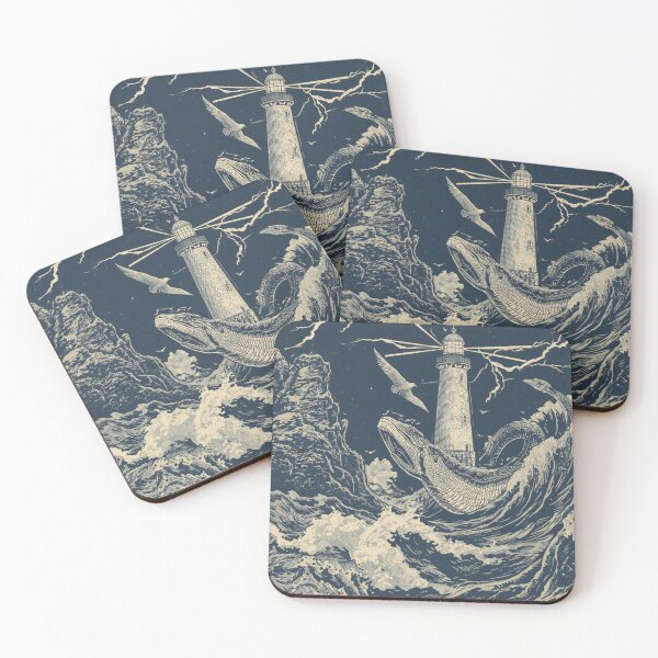 Item preview, Vintage Sea Serpent & Lighthouse T-Shirt | Stormy Ocean Nautical Monster Engraving designed and sold by Vvmd.