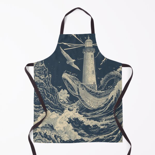 Item preview, Vintage Sea Serpent & Lighthouse T-Shirt | Stormy Ocean Nautical Monster Engraving designed and sold by Vvmd.
