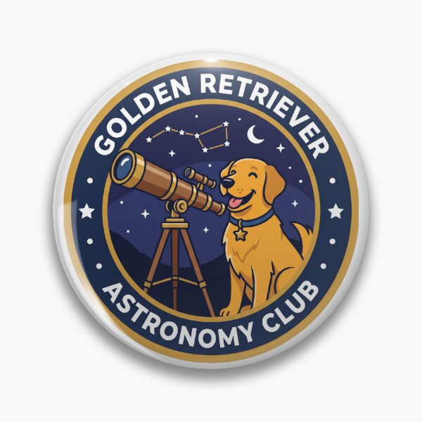 Item preview, Golden Retriever Astronomy Club Telescope Constellation designed and sold by PictoVibe.