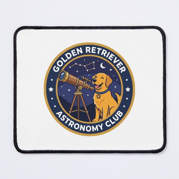 Item preview, Golden Retriever Astronomy Club Telescope Constellation designed and sold by PictoVibe.