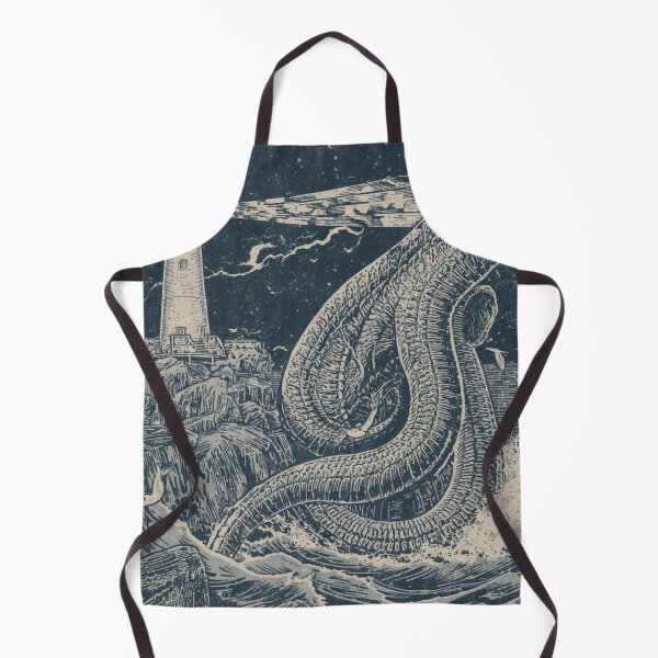 Item preview, Leviathan Sea Serpent Lighthouse Vintage T-Shirt | Nautical Ocean Monster Engraving Art designed and sold by Vvmd.