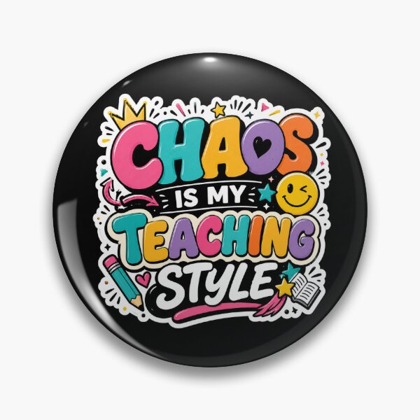 Item preview, Chaos Is My Teaching Style Funny Teacher Sticker designed and sold by FestivityFinds.
