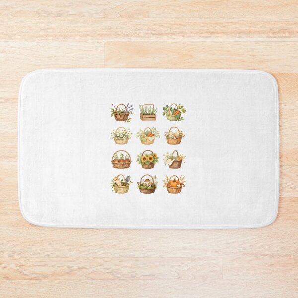 Item preview, Mini Vintage Garden Basket Sticker Collection | Botanical Cottagecore Sticker Sheet designed and sold by Spirit of Siam.