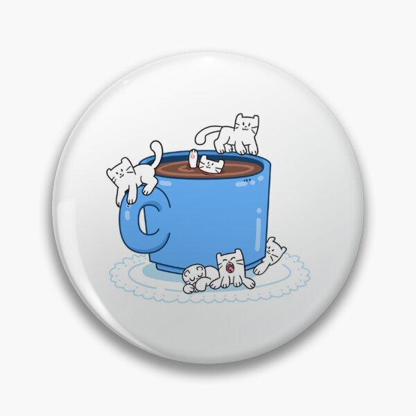 Item preview, Mellow Cat Mini Mellows Cute Hot Chocolate Mug Design designed and sold by LeonaTeeArt.
