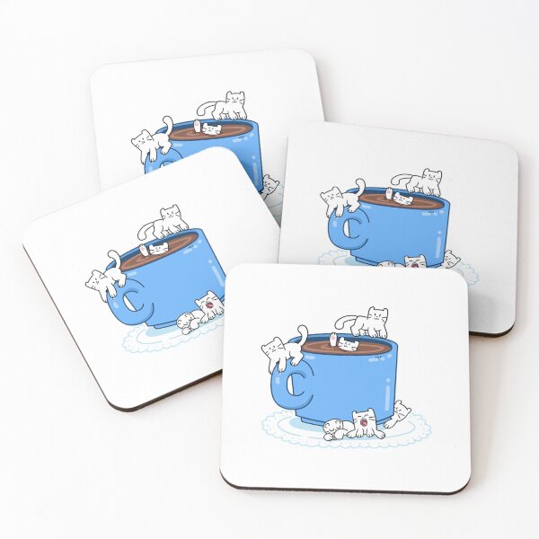 Item preview, Mellow Cat Mini Mellows Cute Hot Chocolate Mug Design designed and sold by LeonaTeeArt.