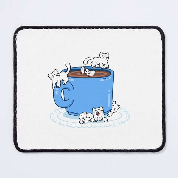 Item preview, Mellow Cat Mini Mellows Cute Hot Chocolate Mug Design designed and sold by LeonaTeeArt.
