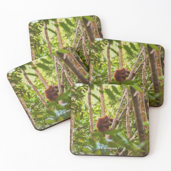 Item preview, Wild Orangutan in Borneo Rainforest Nature Art designed and sold by AuraInkSC.