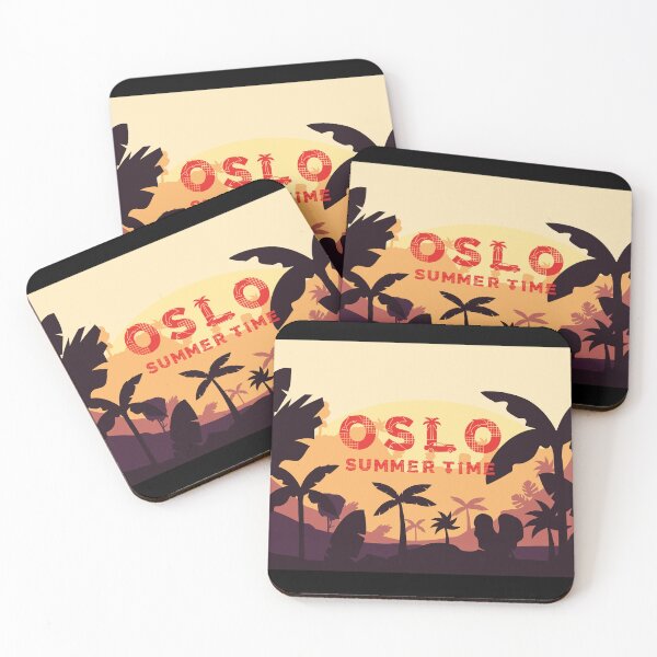 Item preview, Oslo Summer Time Tropical Synthwave Sunset designed and sold by UTkiKK.
