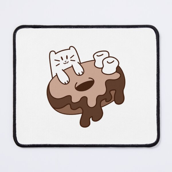 Item preview, Peeky Donut Mellow Cat Cute Chocolate Pastry designed and sold by LeonaTeeArt.