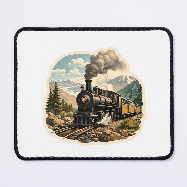 Item preview, Silverton Durango Narrow Gauge Railroad Watercolor designed and sold by ChemicalXShop.