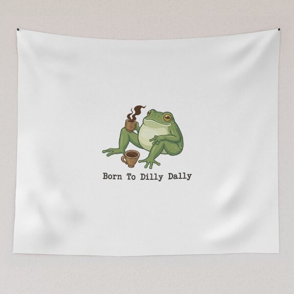 Item preview, Funny Frog  Drinking Coffee designed and sold by PontiaGudam.