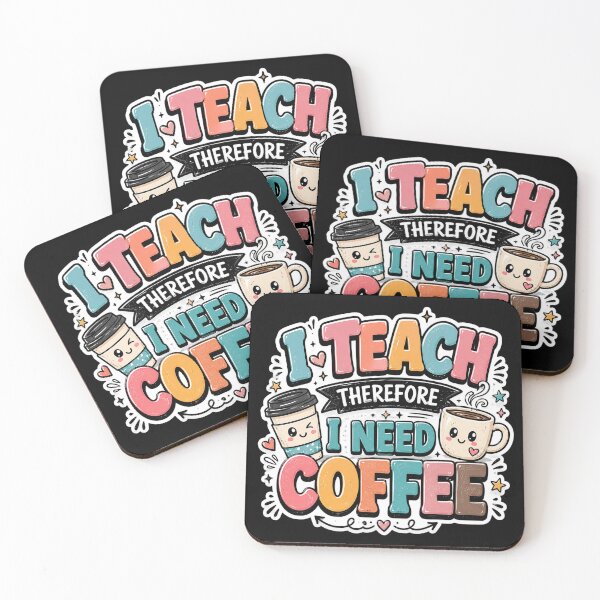 Item preview, I Teach Therefore I Need Coffee Teacher Sticker designed and sold by FestivityFinds.