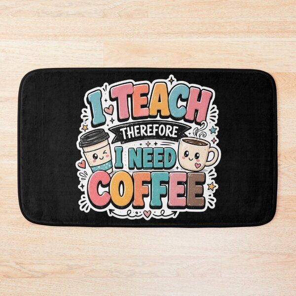 Item preview, I Teach Therefore I Need Coffee Teacher Sticker designed and sold by FestivityFinds.