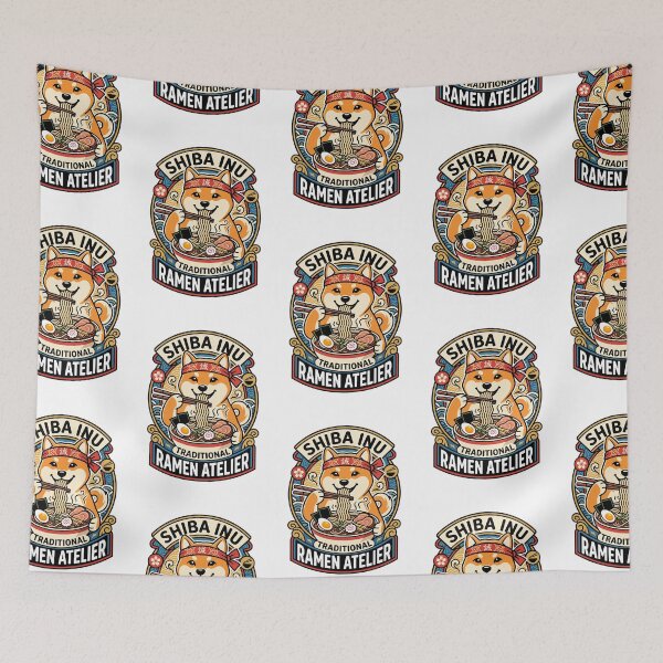 Item preview, Shiba Inu Traditional Ramen Atelier Noodle Bowl Broth designed and sold by PictoVibe.
