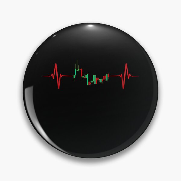 Item preview, Stock Market Candlestick Chart Red EKG Heartbeat Line designed and sold by Austinchi12.