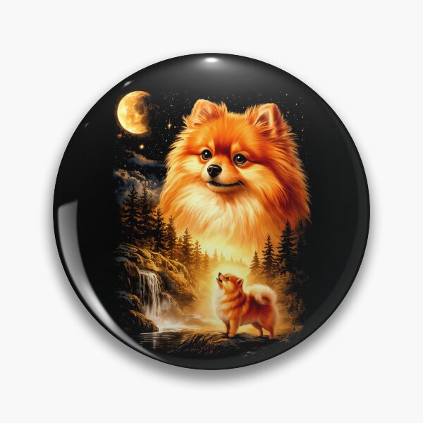 Item preview, Pomeranian Howling to The Moon Vintage 90s designed and sold by suhairee-studio.