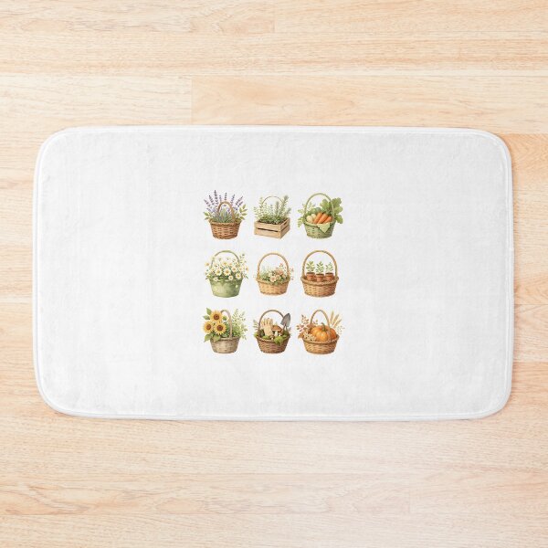 Item preview, Mini Vintage Garden Basket Sticker Collection | Botanical Cottagecore Sticker Sheet designed and sold by Spirit of Siam.