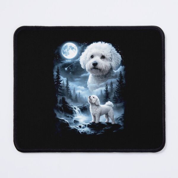 Item preview, Bichon Frise Howling to The Moon Vintage 90s designed and sold by suhairee-studio.