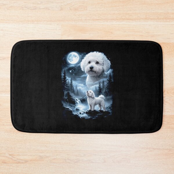 Item preview, Bichon Frise Howling to The Moon Vintage 90s designed and sold by suhairee-studio.