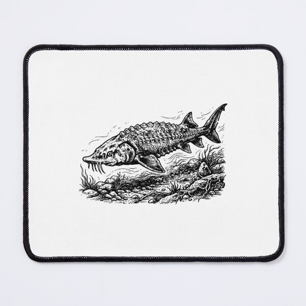 Item preview, Vintage Woodcut Sturgeon Illustration designed and sold by DuckOddity.